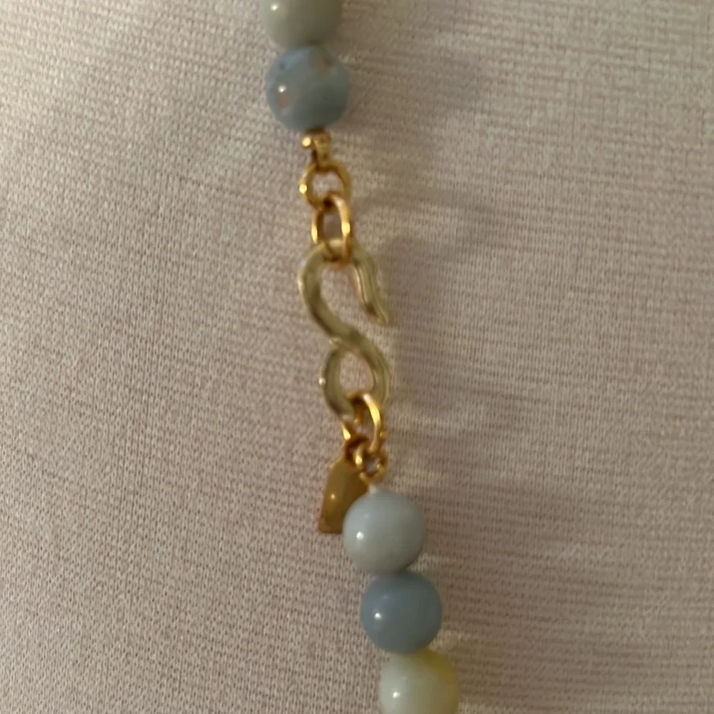 Kenneth Jay Lane Turquoise Beaded Tassel Necklace - Picture 4 of 5